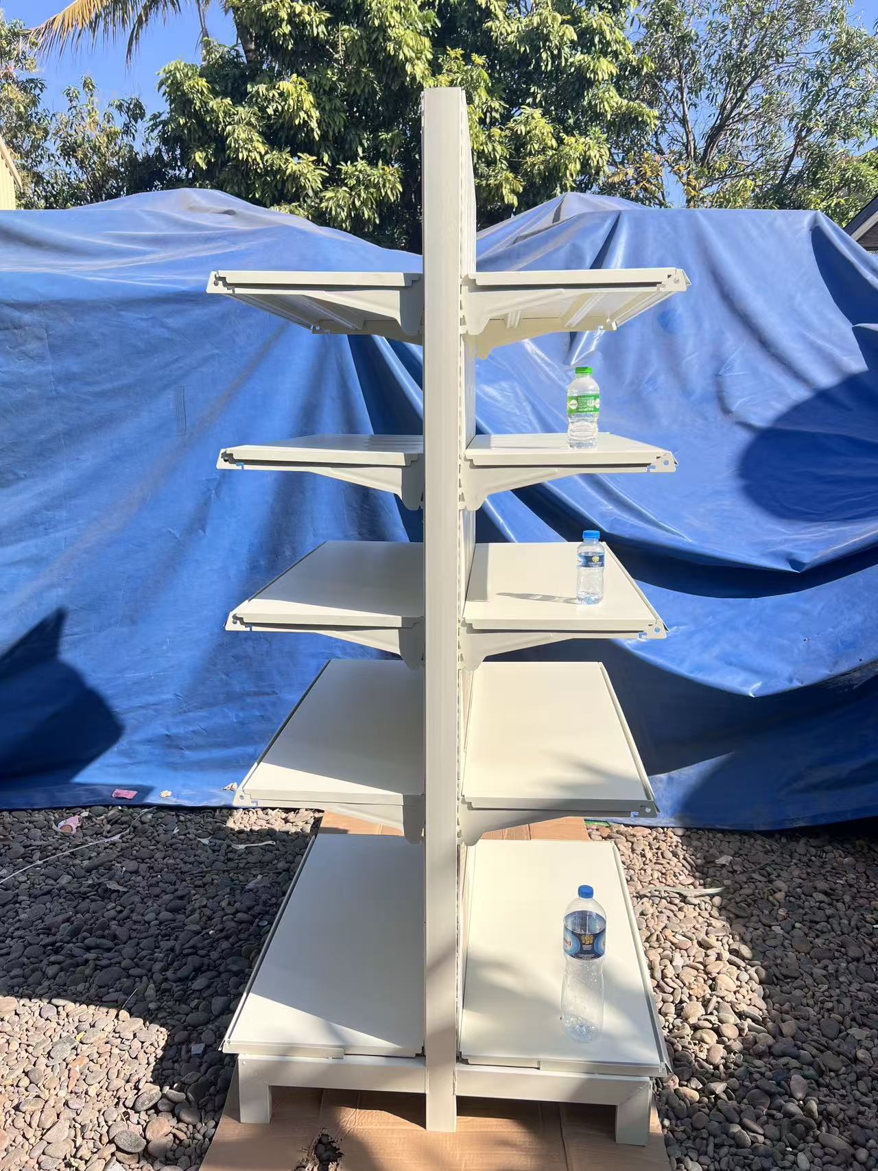 ຊັ້ນວາງຊຸບເປີມາເກັດ-ມີແຜ່ນ4ຊັ້ດ້ານສອງດ້ານໂຄງຫຼກ